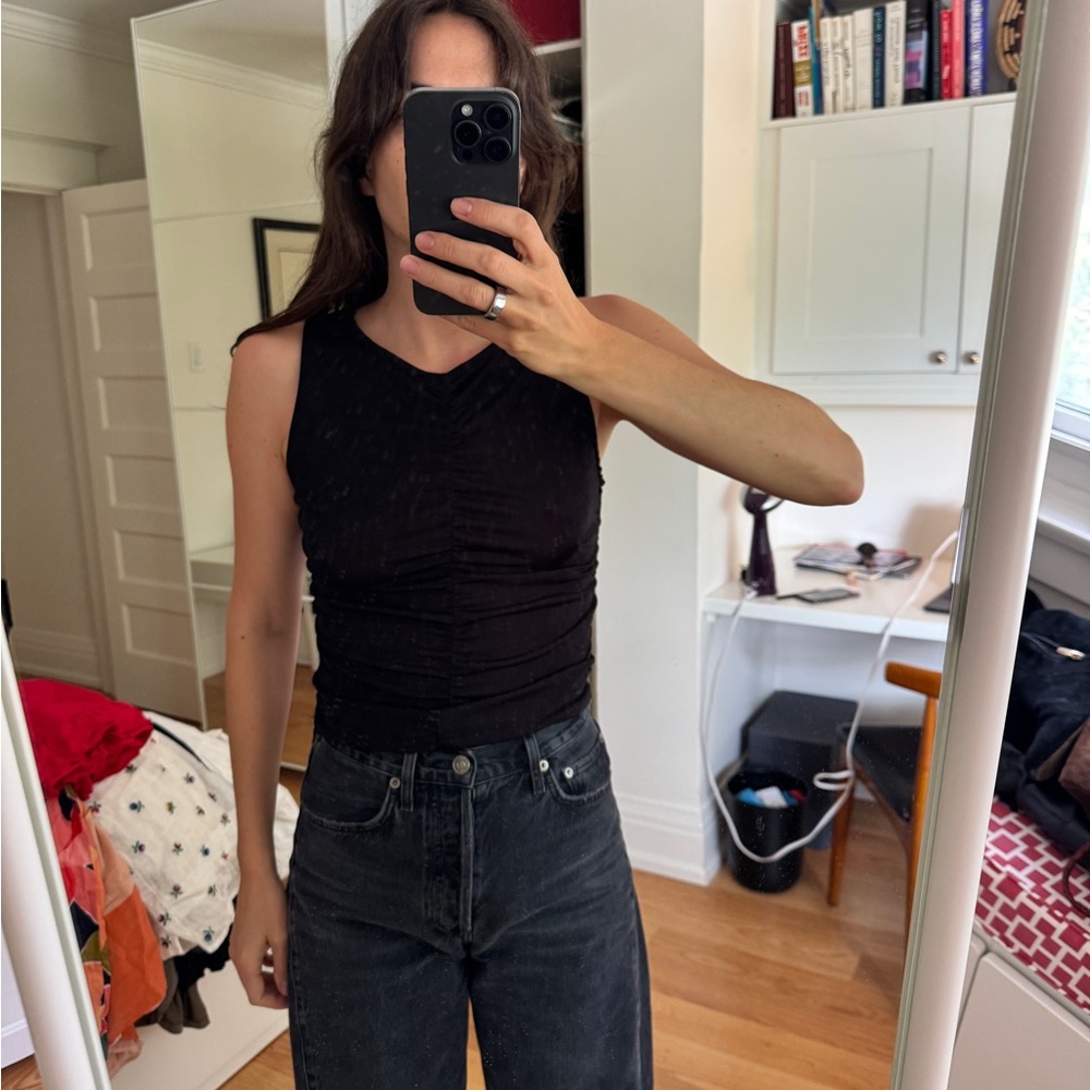 Mango Black Tank Top